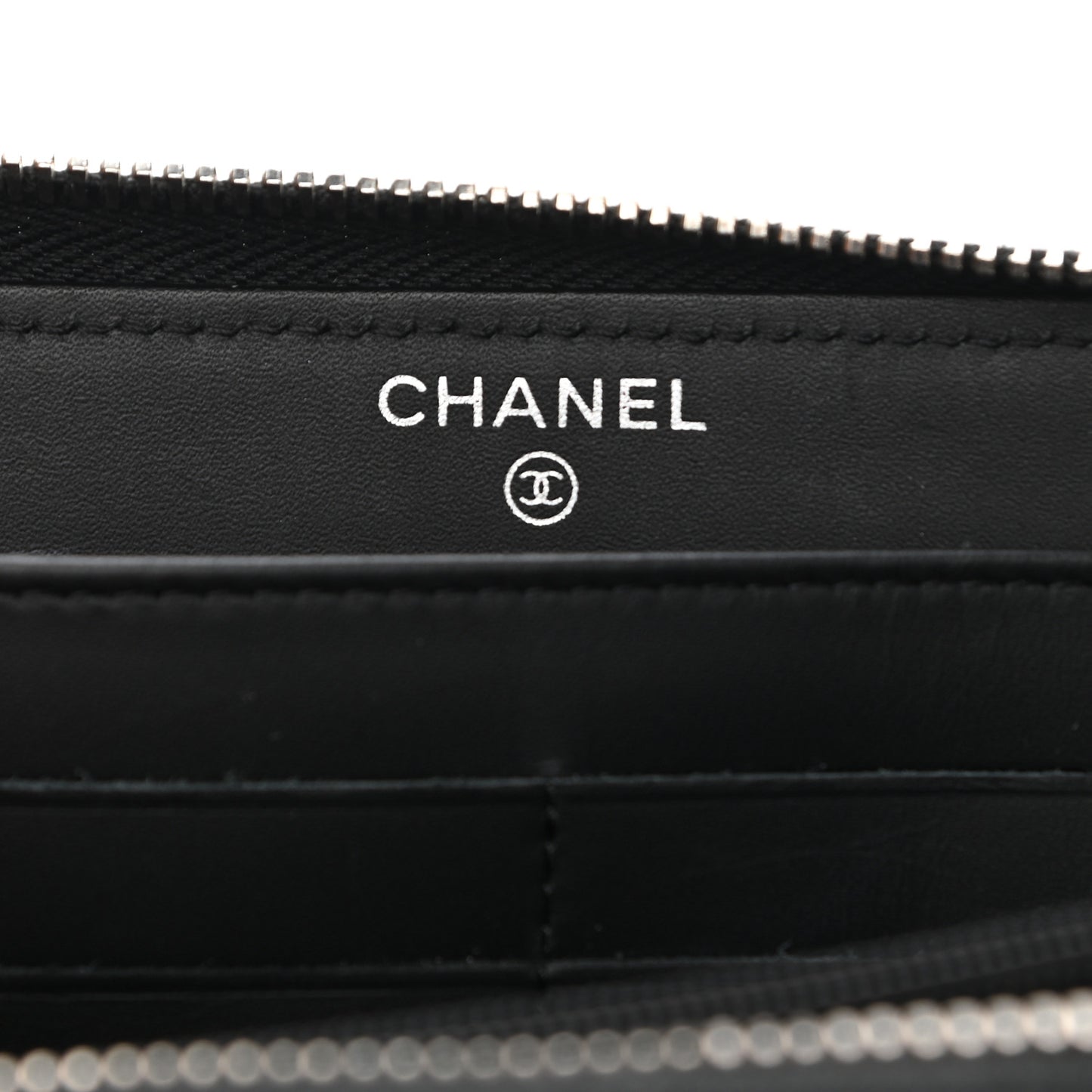 Patent Quilted Large Gusset Zip Around Wallet Black