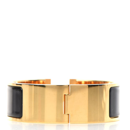 Hermes Enamel Wide Clic Clac H Bracelet PM Black 3 of 4