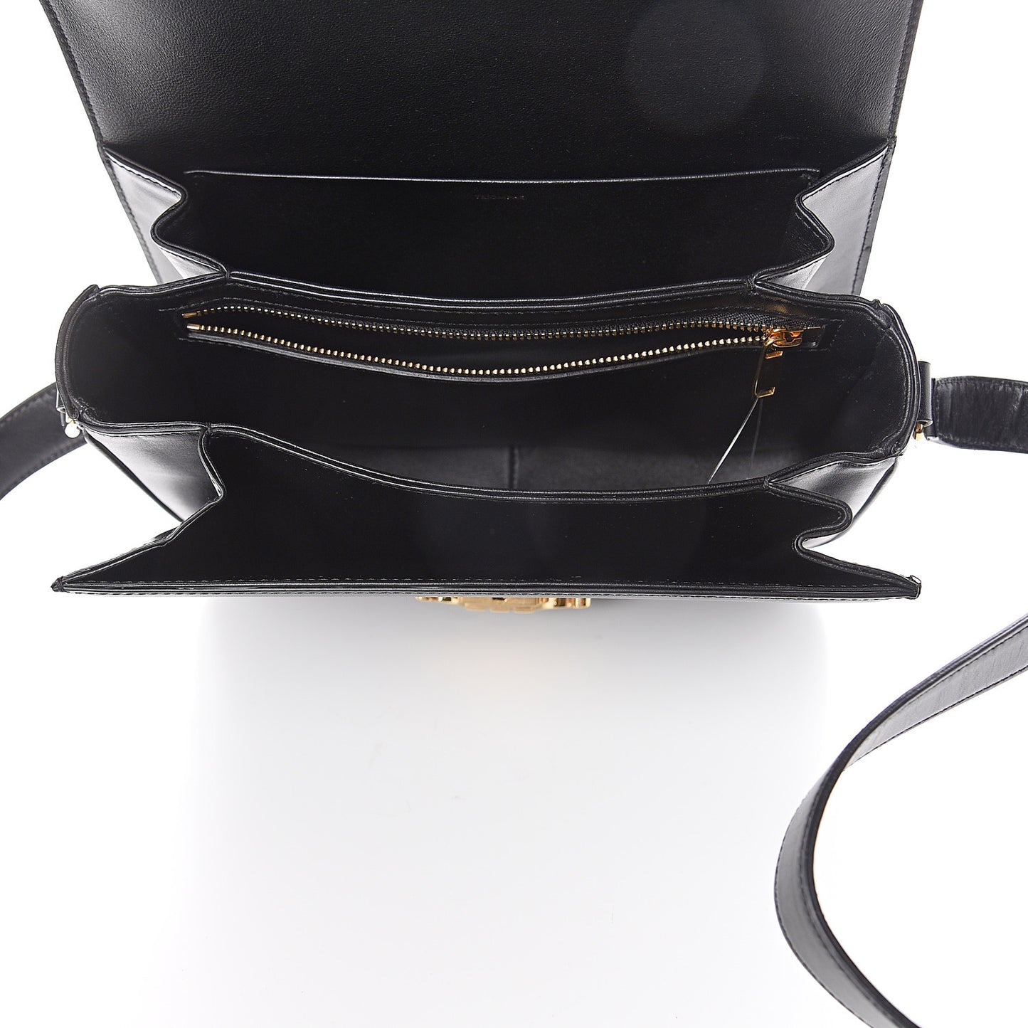 Shiny Calfskin Medium Triomphe Black