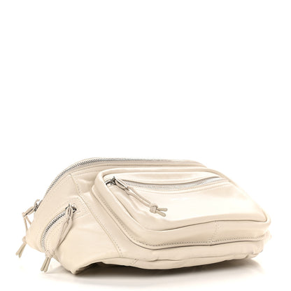 Saint Laurent Calfskin Ripstop Logo Body Belt Bag Crema Soft 4 of 9