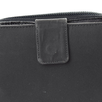 Prada Tessuto Nylon Compact Zip Around Wallet Black 13 of 13
