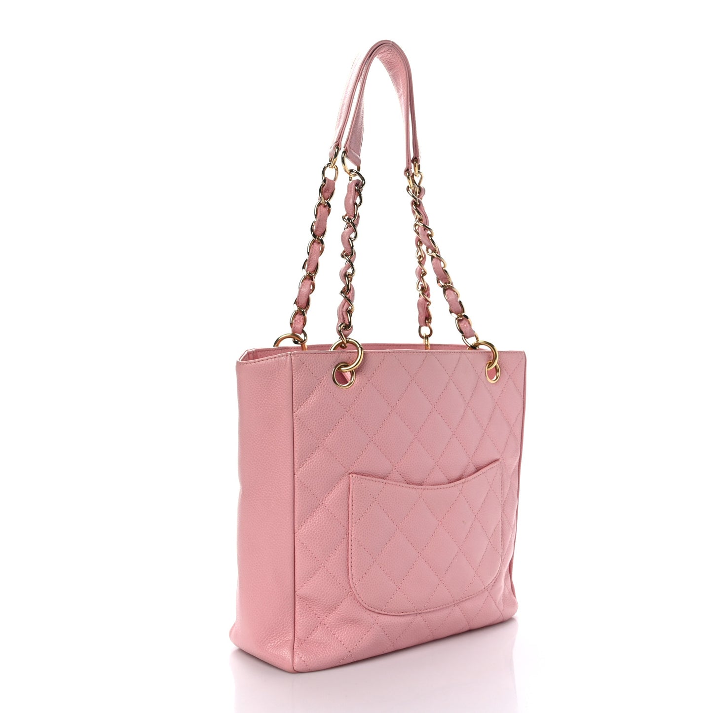Caviar Quilted Petit Shopping Tote PST Pink