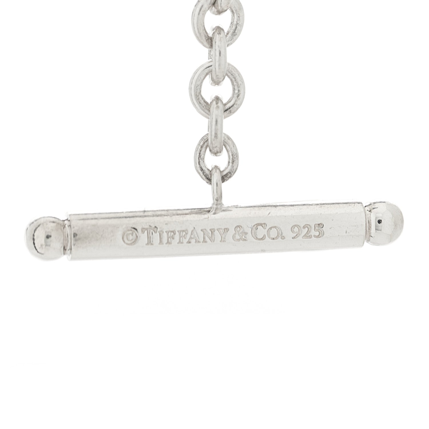 Tiffany Sterling Silver Black Onyx Bead Toggle Necklace 5 of 5