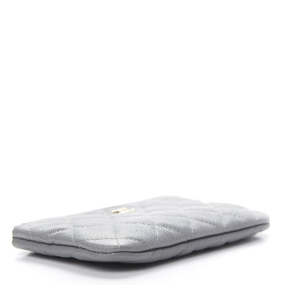 Chanel Caviar Quilted Small Cosmetic Case Grey 4 of 8