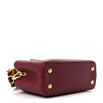 Louis Vuitton Taurillon Ostrich Mini Capucines Griotte Red Honey 4 of 9
