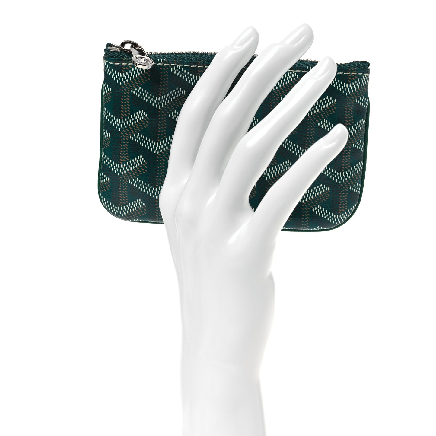 Goyardine Nano Senat Key Pouch Green