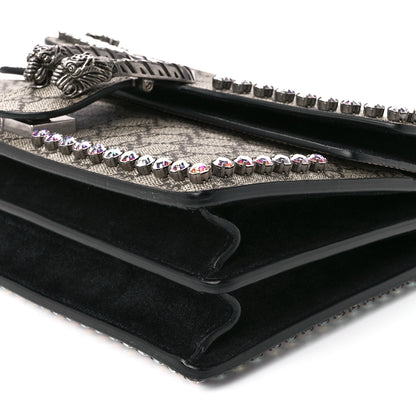 Gucci GG Supreme Monogram Crystal Small Dionysus Shoulder Bag Black 12 of 12