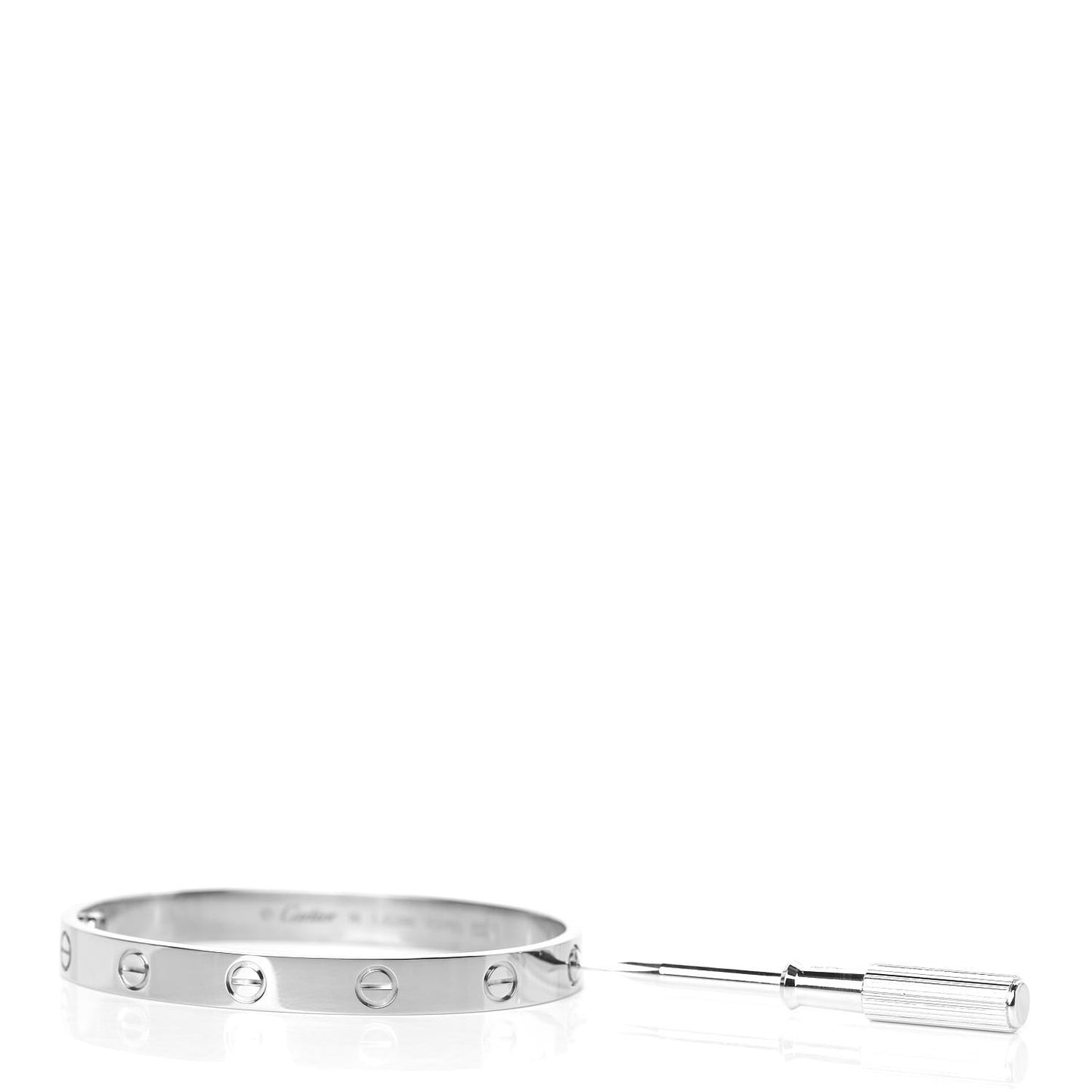 18K White Gold LOVE Bracelet 16
