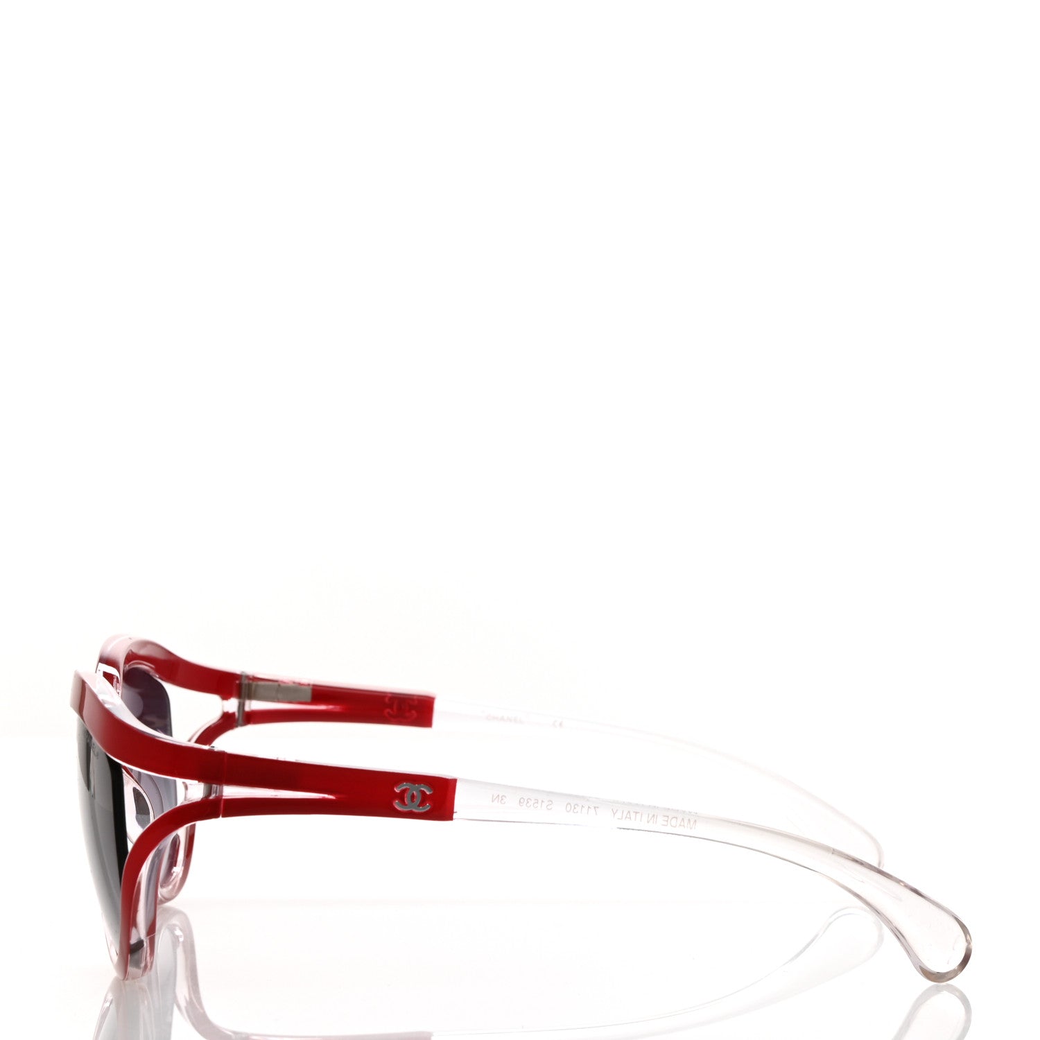 Chanel Acetate Transparent CC Sunglasses 71130 Red 3 of 8