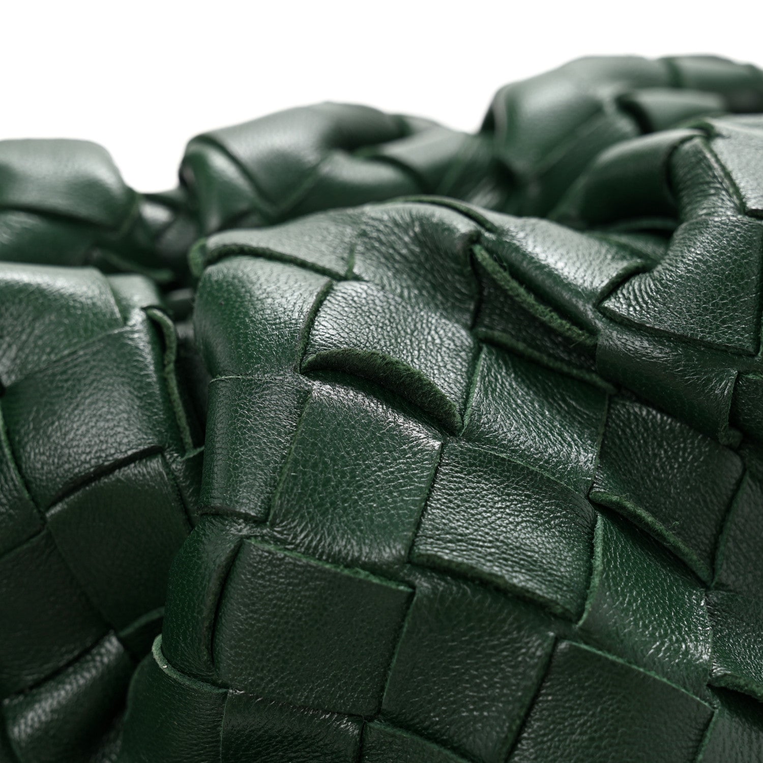 Bottega Veneta Nappa Maxi Intrecciato The Pouch Oversized Clutch Raintree 13 of 14