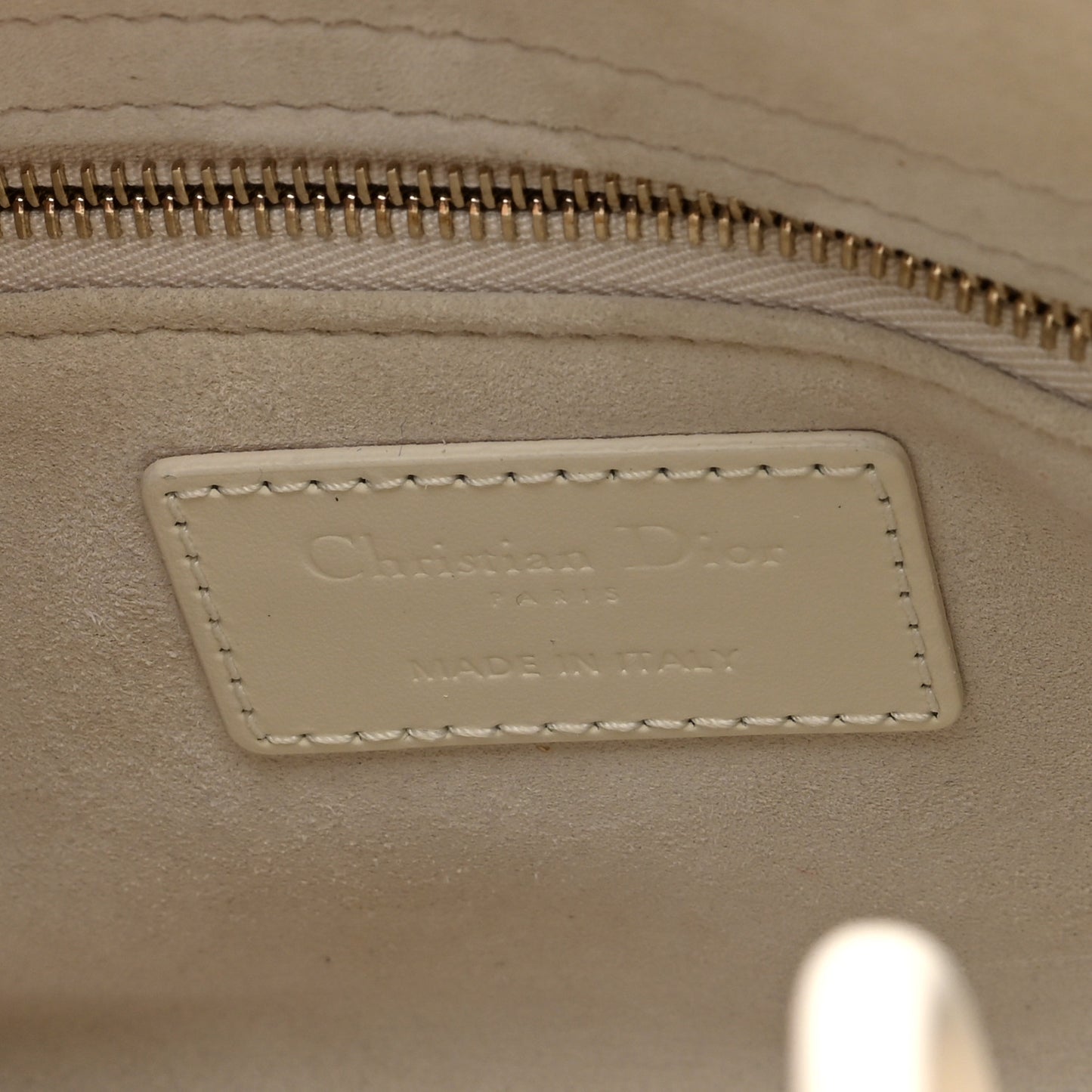 Calfskin Cannage Diamond Small My ABCDior Lady Dior White
