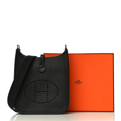 Hermes Taurillon Clemence Evelyne TPM Black 11 of 11