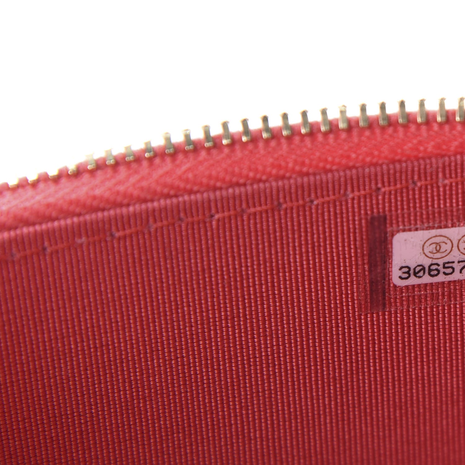 Chanel Caviar Quilted Mini Vanity Case With Chain Red 9 of 11