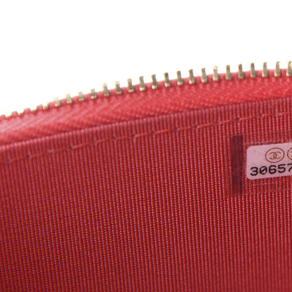 Chanel Caviar Quilted Mini Vanity Case With Chain Red 9 of 11