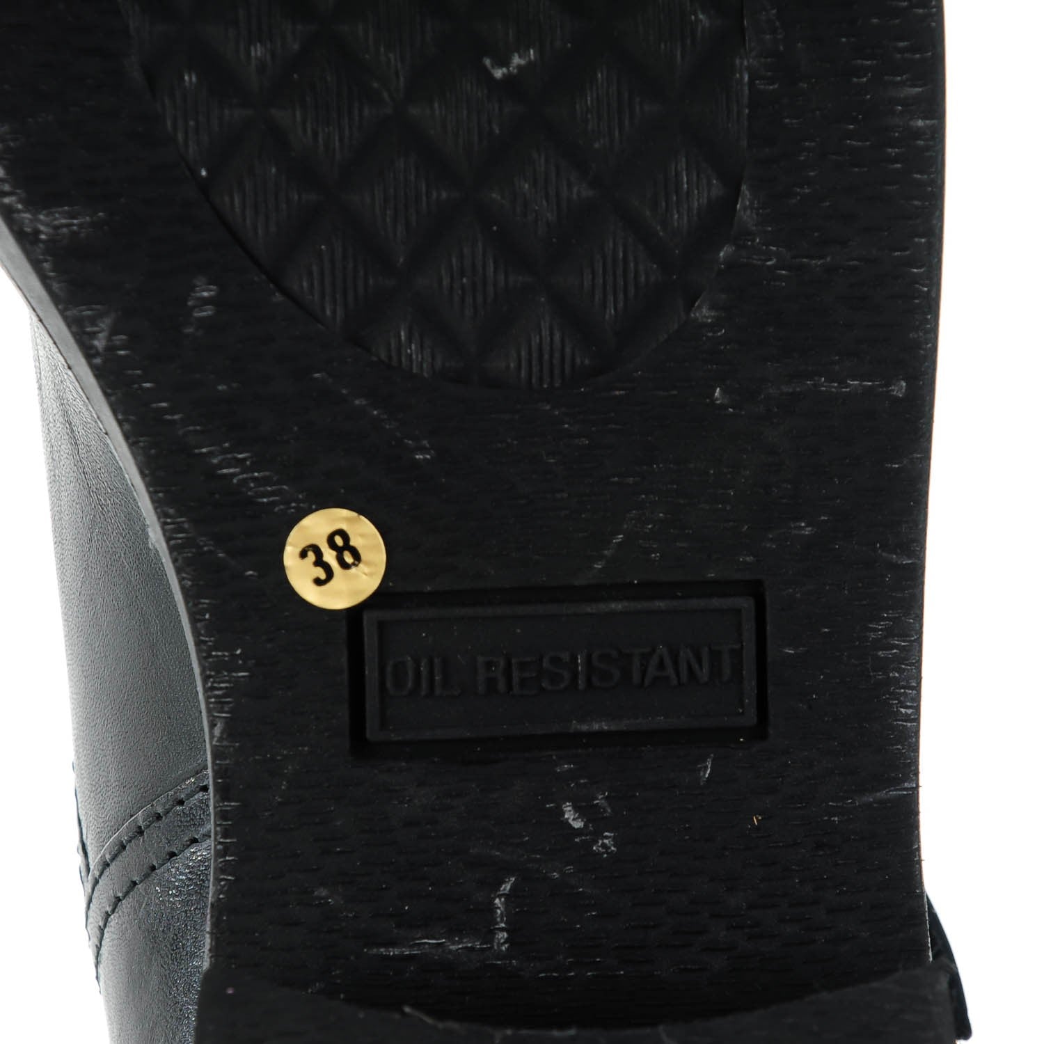 Chanel Distressed Calfskin Cap Toe Motorcycle Boots 38 Black 6 of 7