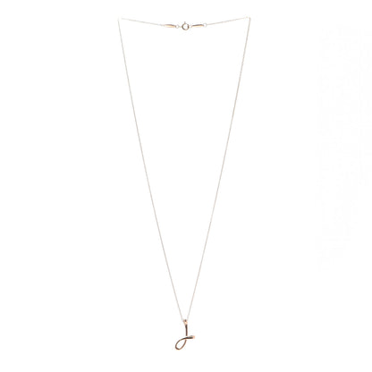 Tiffany 18K Rose Gold Elsa Peretti Letter J Pendant Necklace 3 of 6