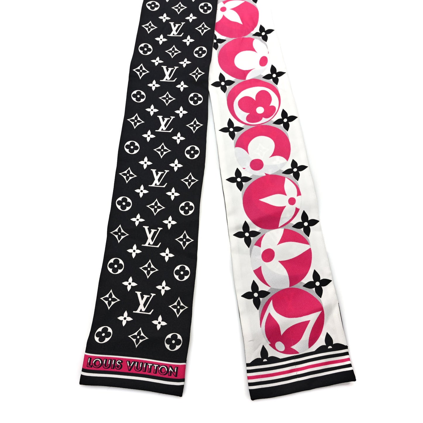 Silk Monogram Marbles Bandeau Midnight Fuchsia