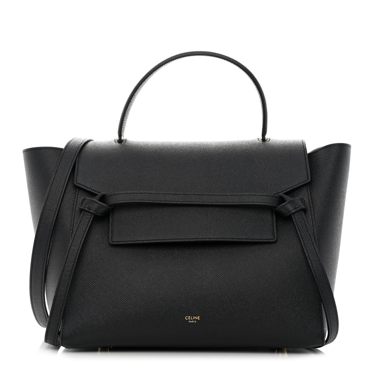 Grained Calfskin Mini Belt Bag Black