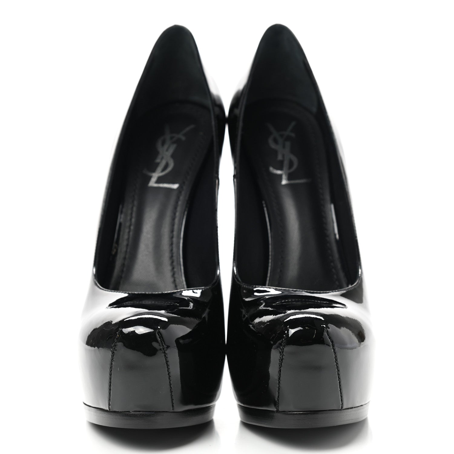 Saint Laurent Patent Tribute 105 Platform Pumps 39.5 Black 2 of 8