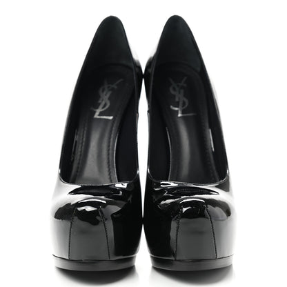 Saint Laurent Patent Tribute 105 Platform Pumps 39.5 Black 2 of 8