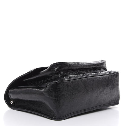 Saint Laurent Crinkled Calfskin Matelasse Monogram Medium Niki Chain Satchel Black 4 of 13