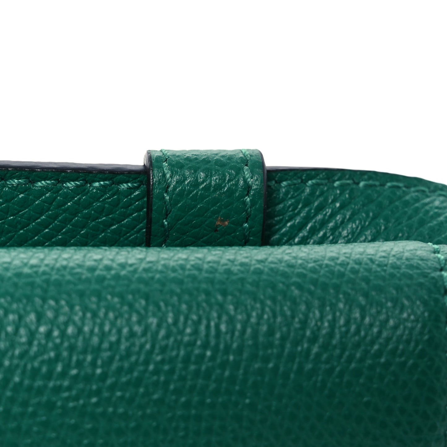 Grainy Calfskin VSling Belt Bag English Green