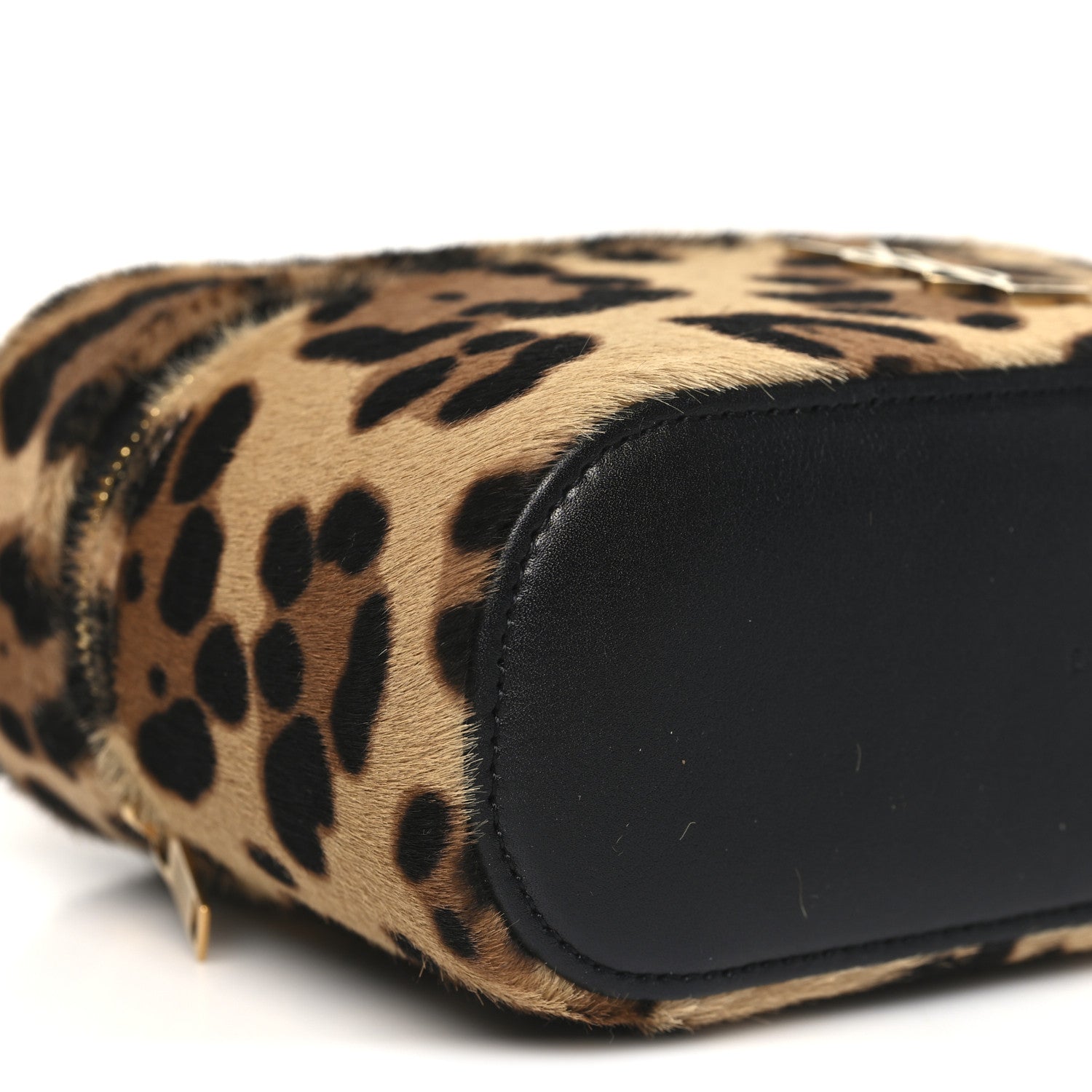 Saint Laurent Pony Hair Leopard Print Mini Gaby Vanity Case Brown Black 9 of 10