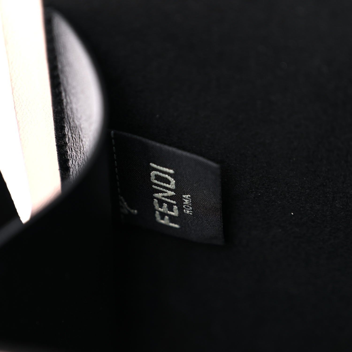 Fendi Vitello Fluffy Logo Vertical Box Rosa Quarzo Black 6 of 11