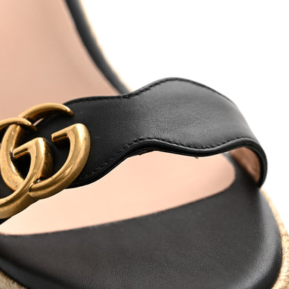 Gucci Galassia Aitana Espadrille 10/95mm Wedge Sandals 39.5 Black 11 of 12