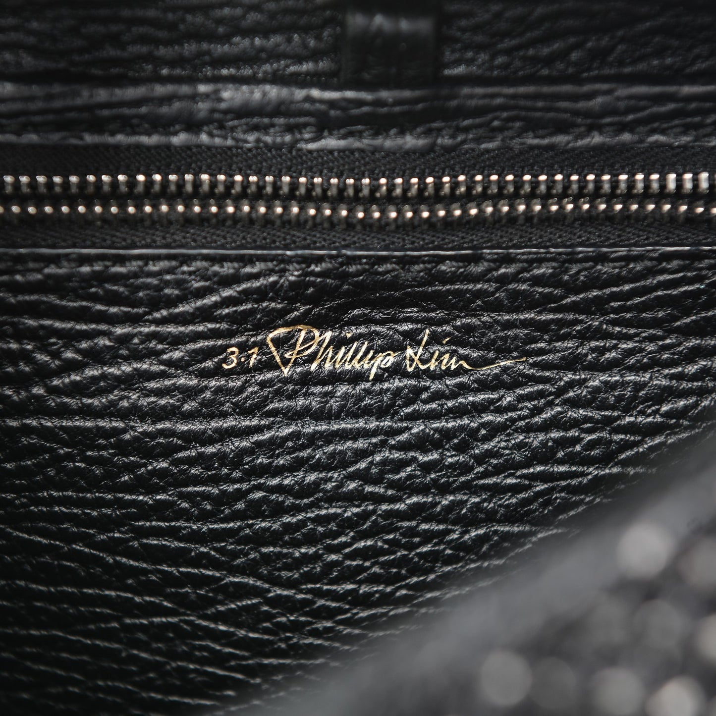 3.1 Textured Calfskin Woven Panel Mini Pashli Satchel Black Silver