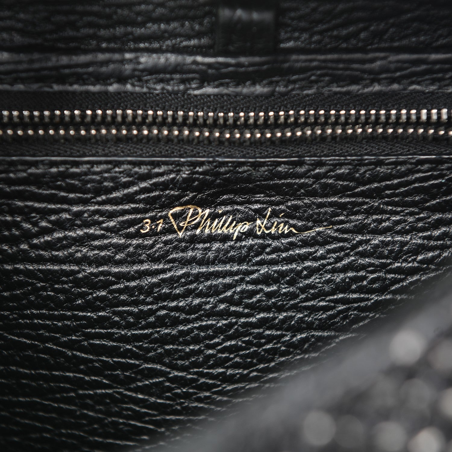3.1 Phillip Lim 3.1 Textured Calfskin Woven Panel Mini Pashli Satchel Black Silver 7 of 10