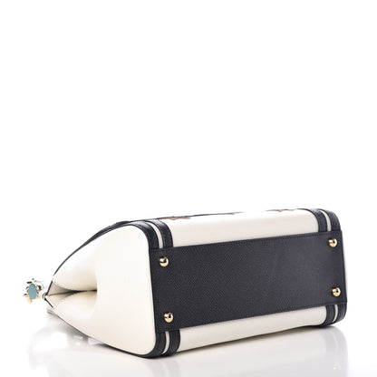 Dolce & Gabbana Dauphine Anchor Medium Miss Sicily Satchel White Blue 4 of 9