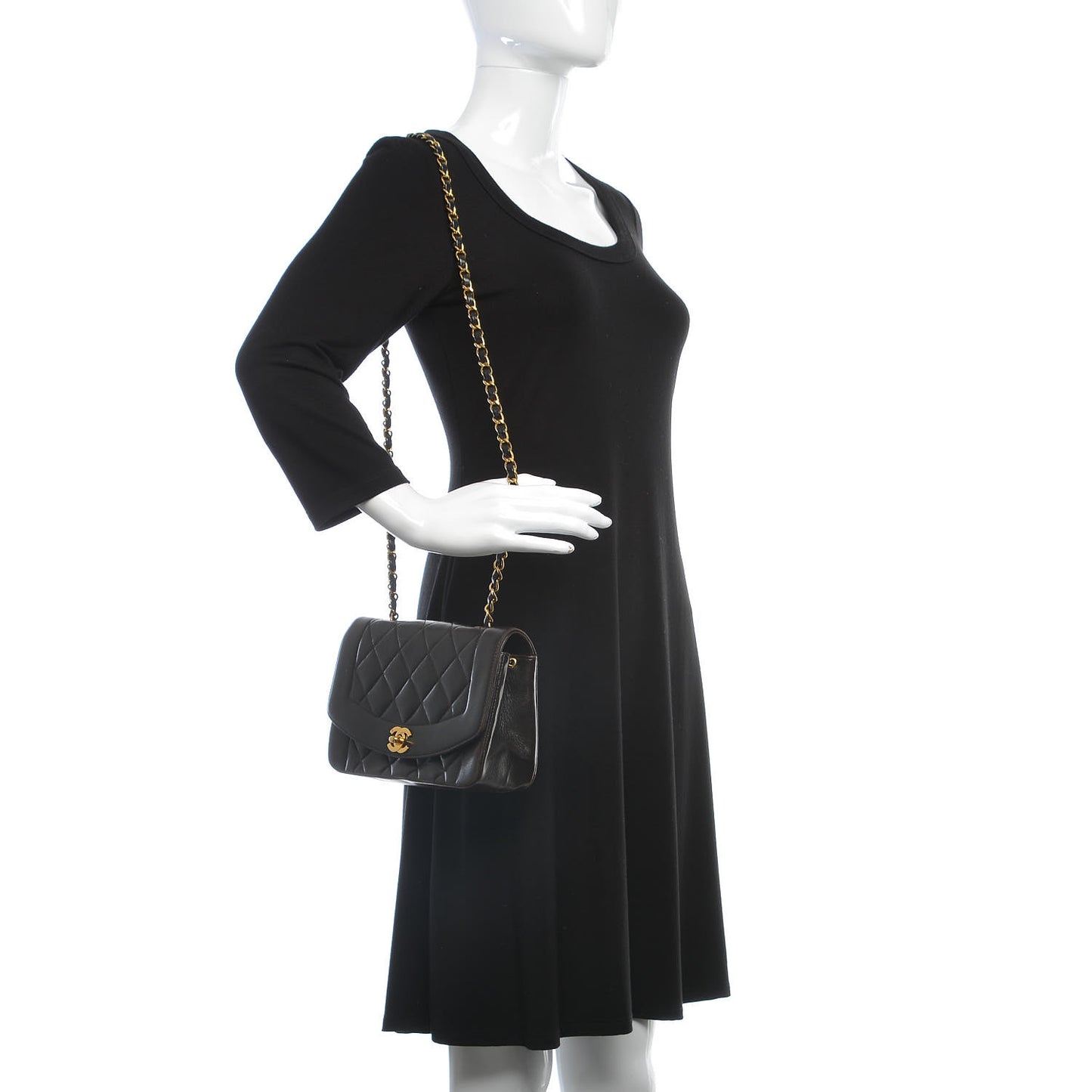 Lambskin Quilted Small Single Flap Black