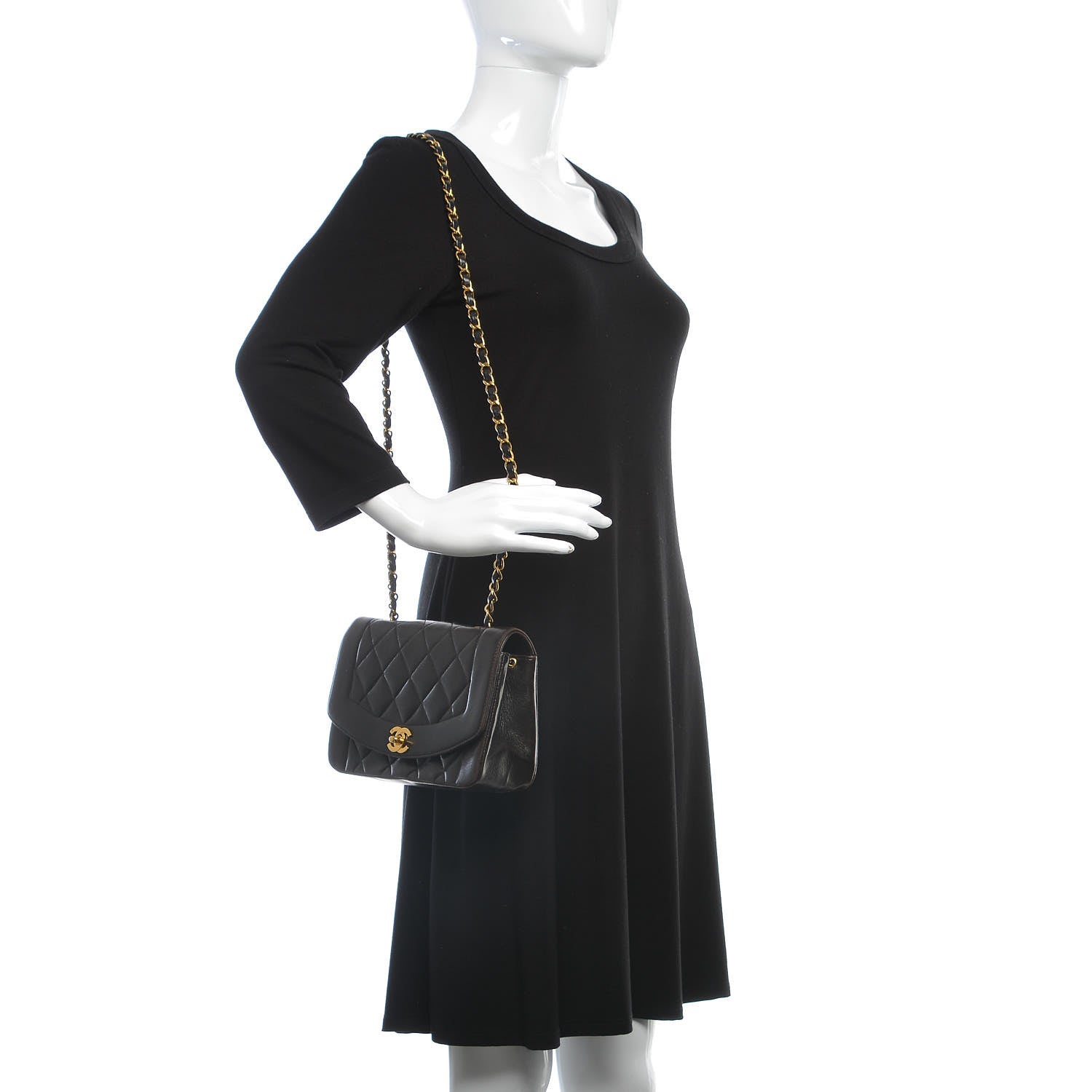 Chanel Lambskin Quilted Small Single Flap Black 2 of 12