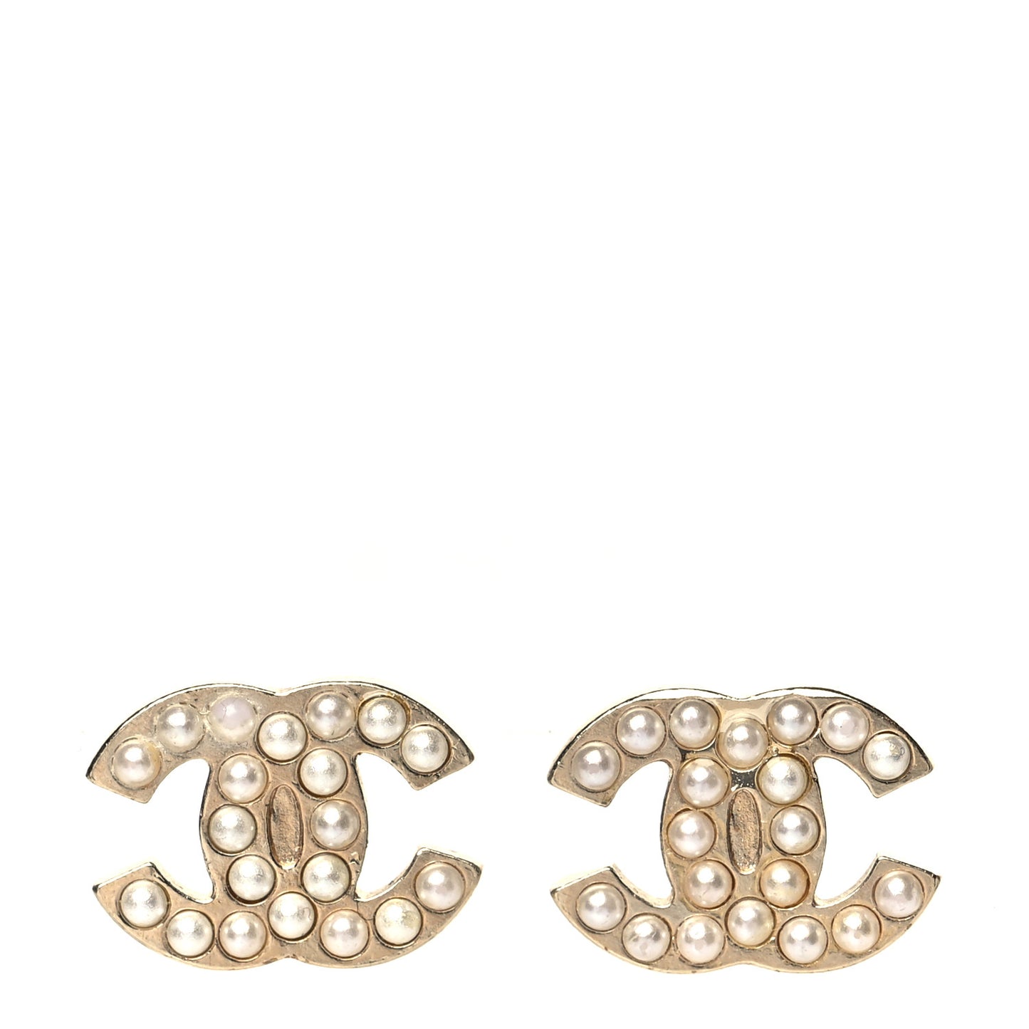 Pearl CC Earrings Gold