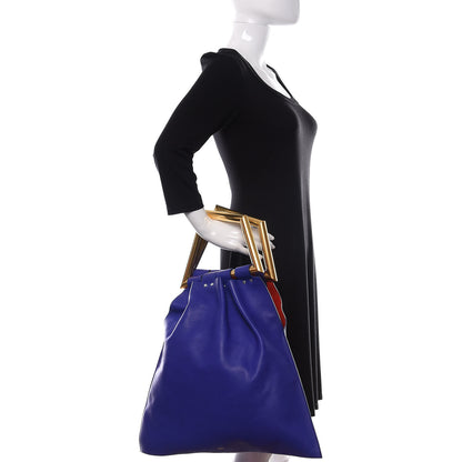 Celine Smooth Calfskin Triangle Open Sac Indigo 2 of 14