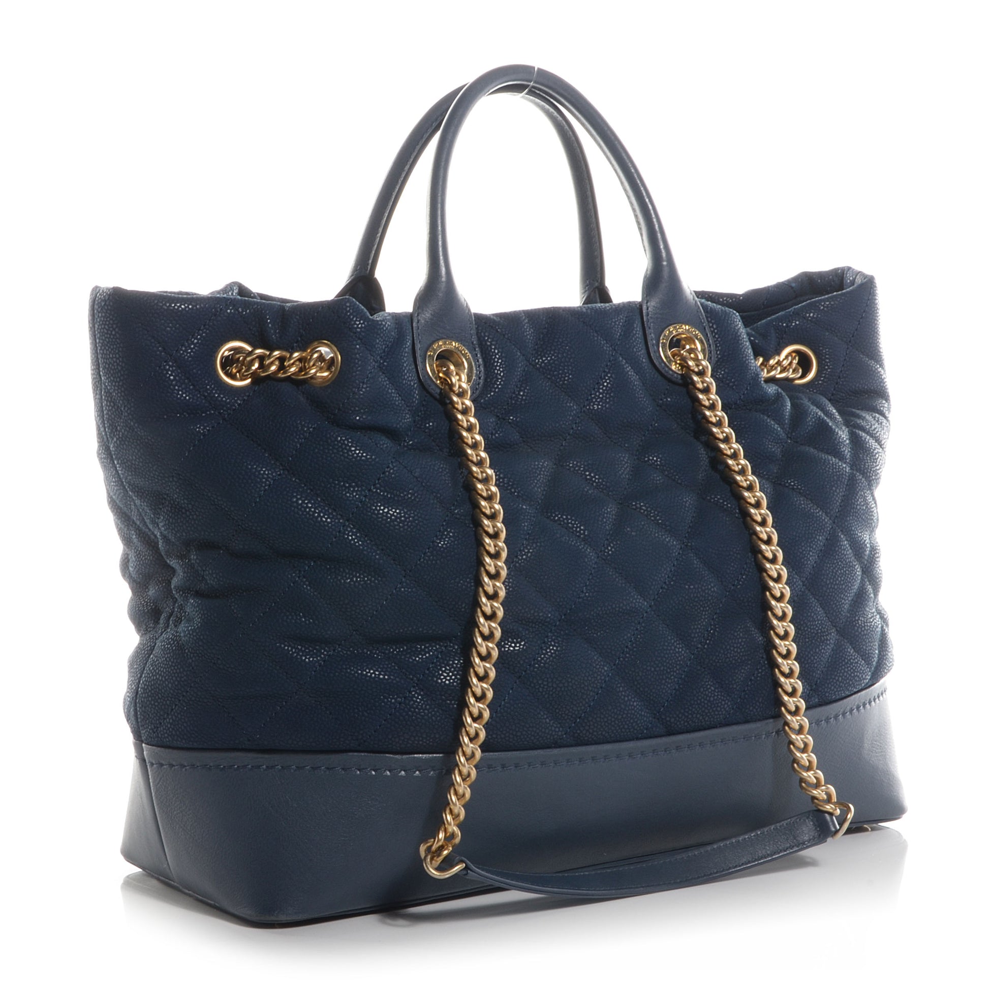 Chanel Iridescent Grained Calfskin Large Tote Blue 3 of 7