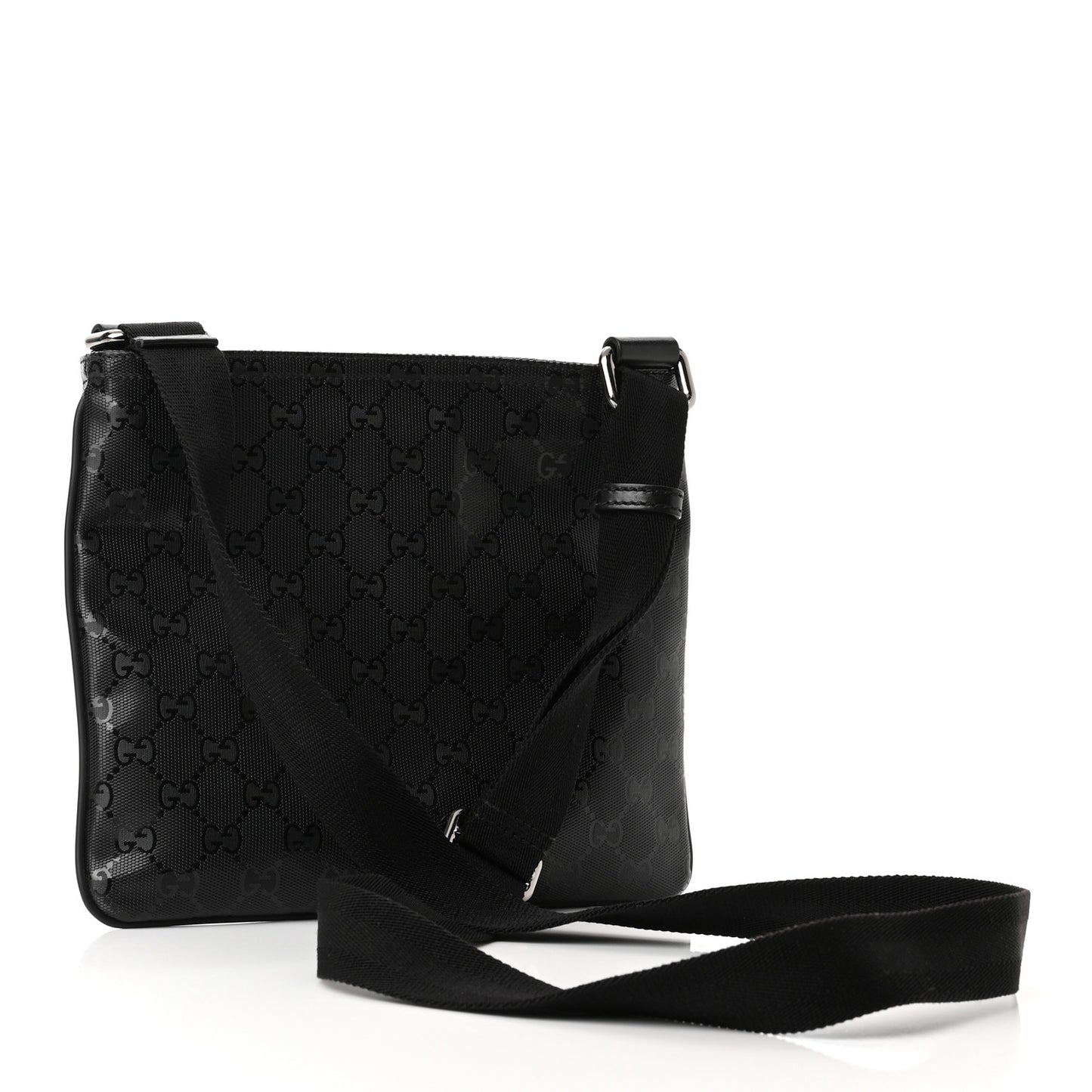 Imprime Monogram Small Flat Messenger Bag Black