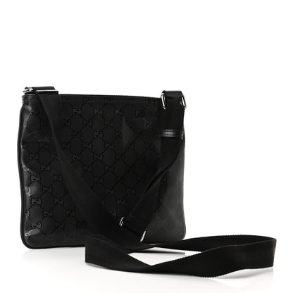 Gucci Imprime Monogram Small Flat Messenger Bag Black 2 of 9