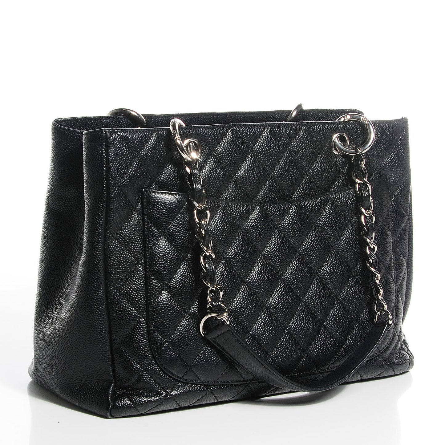 Caviar Quilted Grand Shopping Tote GST Black