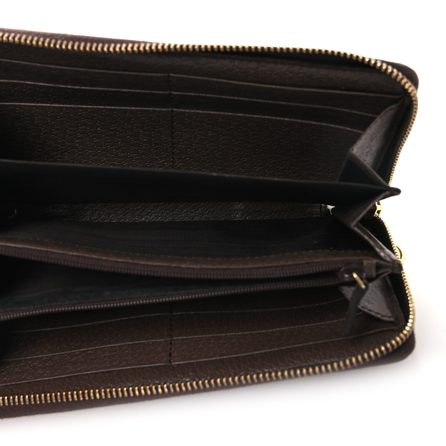 Gucci GG Supreme Monogram Web Ophidia Zip Around Wallet Brown 5 of 10