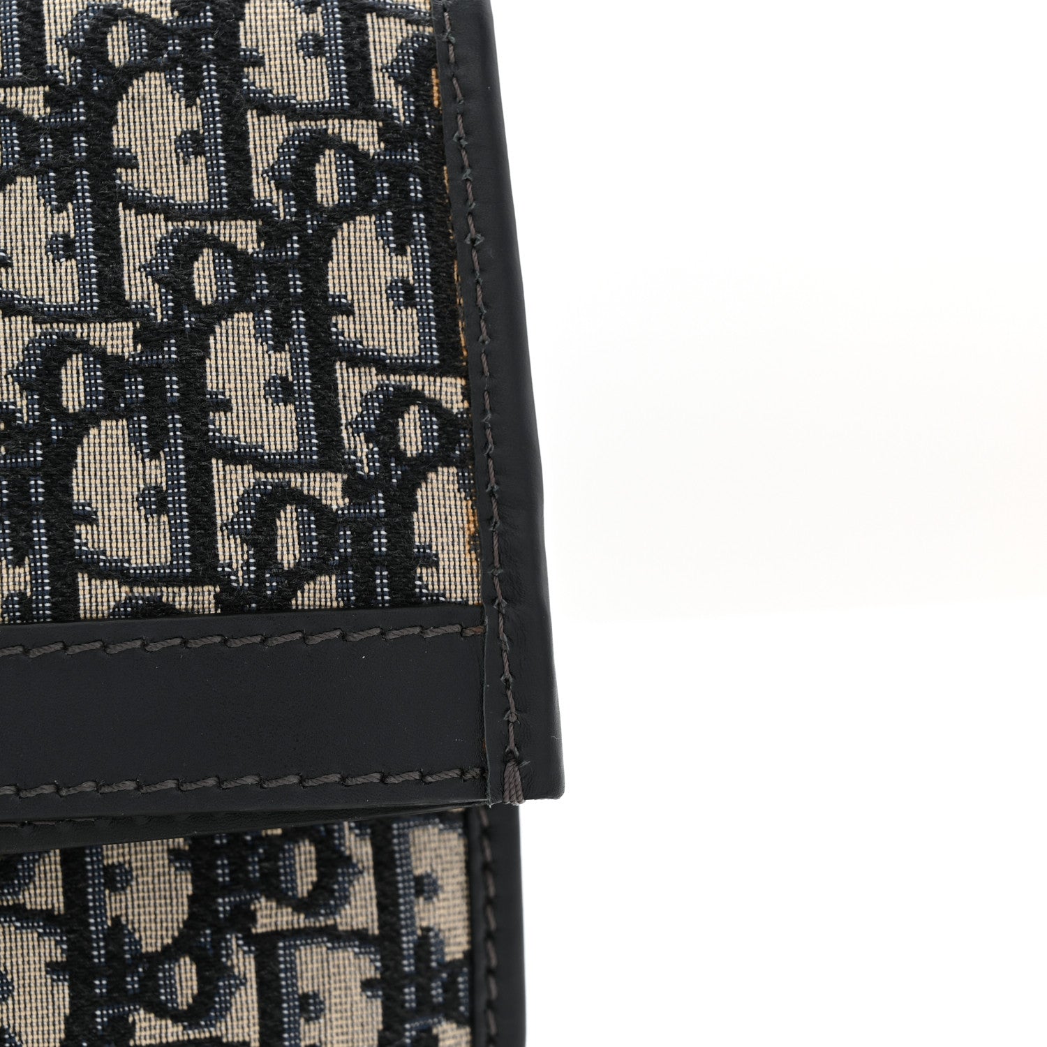Christian Dior Oblique Fold Over Clutch Blue 10 of 10