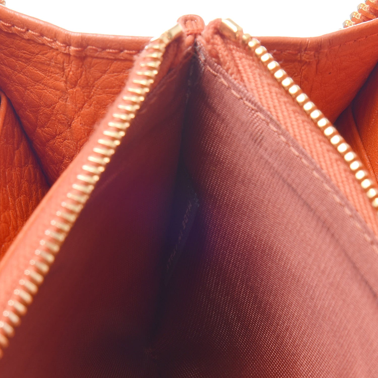 Prada Vitello Daino Zip Around Wallet Papaya 7 of 12