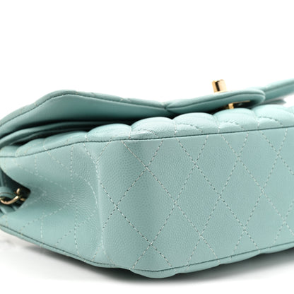 Chanel Caviar Quilted Small Double Flap Light Blue 10 of 10