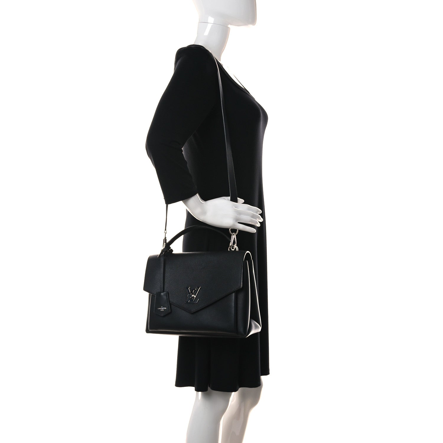Louis Vuitton Soft Calfskin My Lockme Top Handle Black 2 of 12