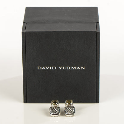 David Yurman Sterling Silver 18K Yellow Gold Cable Albion Earrings 3 of 7