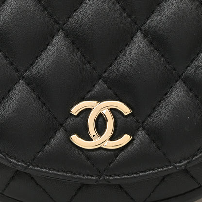 Chanel Lambskin Quilted Side Packs White Black 5 of 17