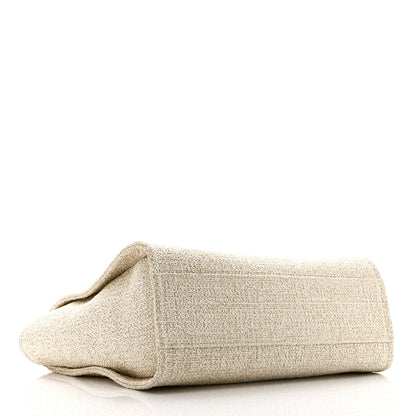 Chanel Lurex Boucle Small Deauville Tote Ivory 4 of 10