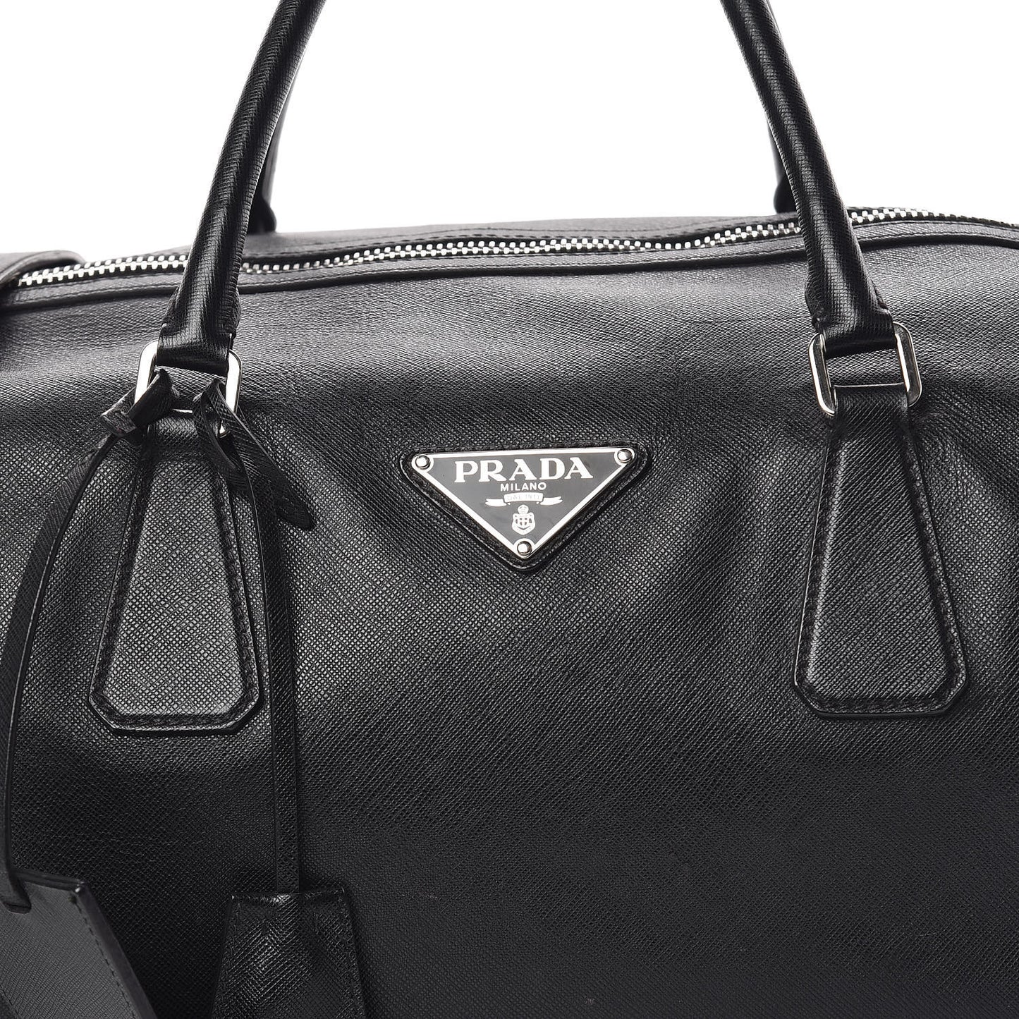 Saffiano Duffle Travel Bag Black