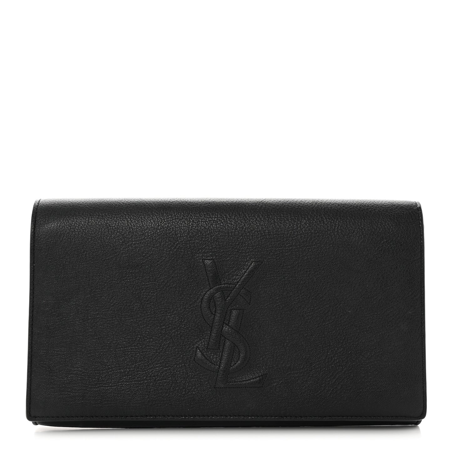 Goatskin Monogram Large Belle De Jour Clutch Black
